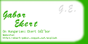 gabor ekert business card